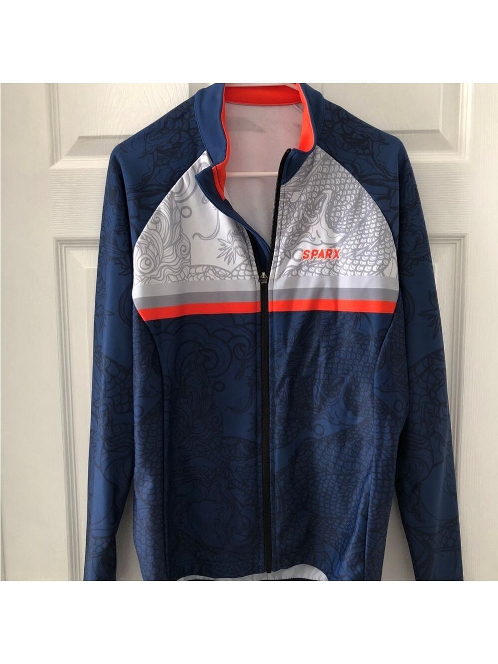 Size Large Sparc Sports Cycling Jersey Jacket Dragon Asian Art Streetwear Y2K